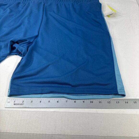 All In Motion Mens Sz XXL Short Mesh Moisture Wicking Two Front Pockets Blue New - Picture 9 of 16
